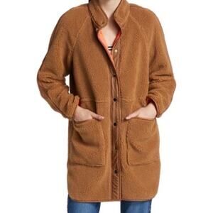 VERONICA BEARD mid thigh Tan Sullie Sherpa Teddy Coat size L
